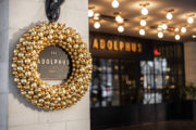 front of Adolphus Hotel will a wreath