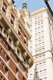 Historic brick hotel exterior